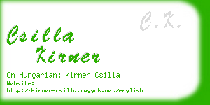 csilla kirner business card